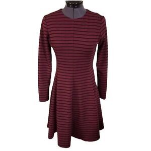 NWOT Hutch Maroon and Black Striped Dress